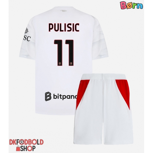 AC Milan Christian Pulisic #11 Udebanesæt Børn 2026-27 Kort ærmer (+ korte bukser)